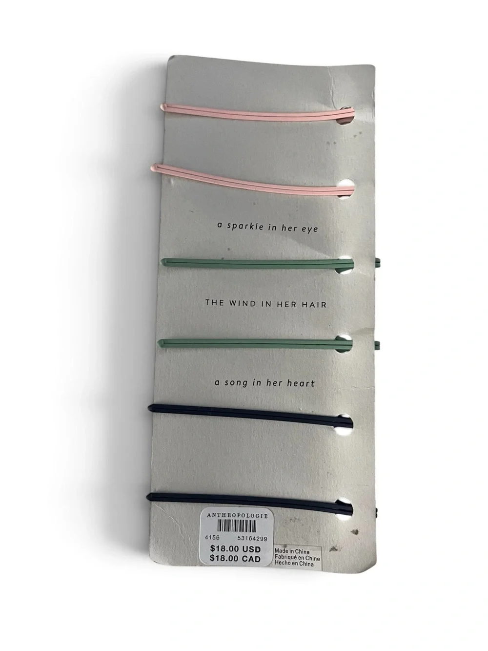 NWT Anthropologie Hair Clips - Black, Green & Pink